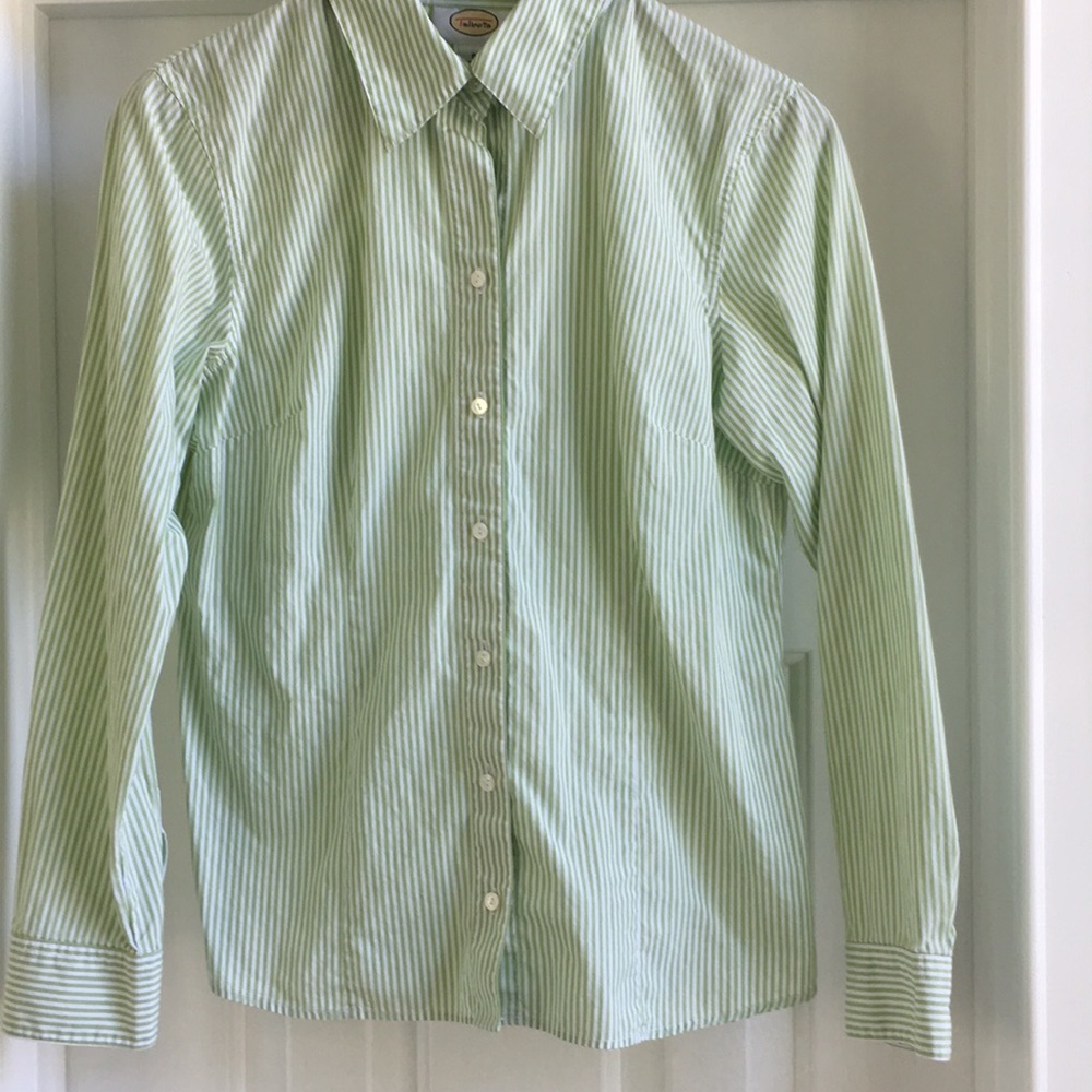 Talbots 8 striped button down